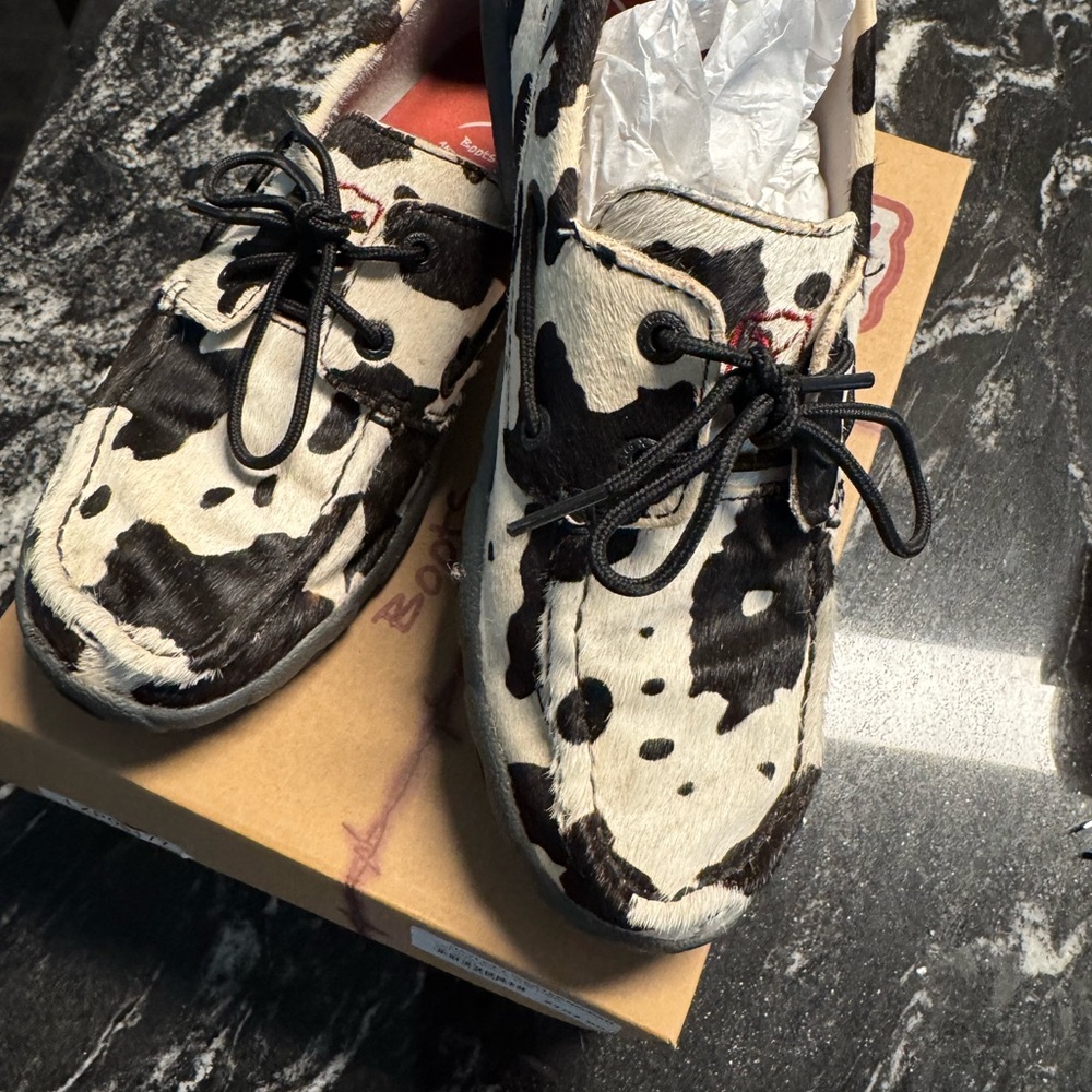Twisted X Cow Print Driving Mocs